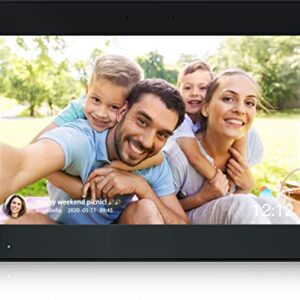 Digital Photo Frame 10.1 Inch WiFi Digital Picture Frame IPS HD Touch Screen Smart Cloud Photo Frame with 16GB Storage, Auto-Rotate, Easy Setup to Share Photos or Videos Remotely via AiMOR APP (Black)