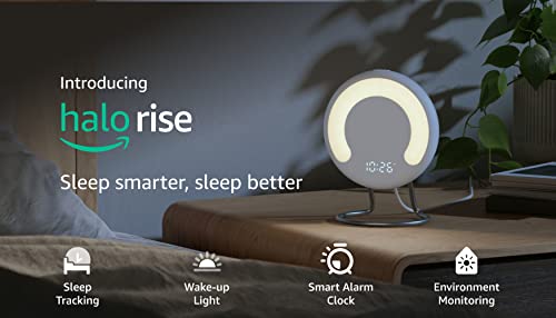 Introducing Amazon Halo Rise - Bedside Sleep Tracker with Wake-up Light and Smart Alarm