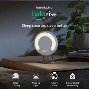 Introducing Amazon Halo Rise - Bedside Sleep Tracker with Wake-up Light and Smart Alarm