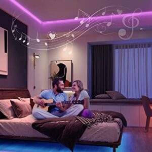 Govee Smart WiFi LED Strip Lights , 50ft RGB LED Lights Work with Alexa and Google Assistant, Color Changing Light Strip, Music Sync, App Controlled LED Lights for Bedroom and Gaming, Easy to Install