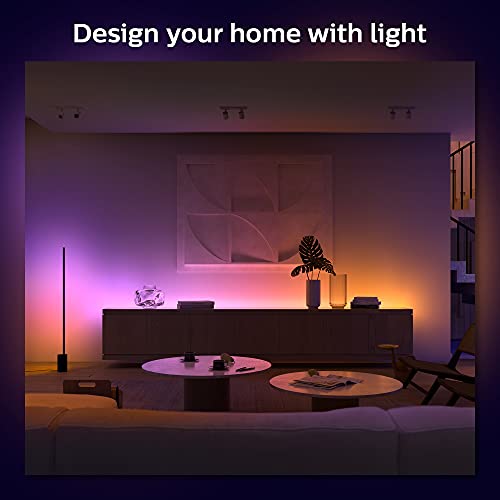 Philips Hue Gradient Ambiance Lightstrip (2m/6ft Base Kit with Plug), Flowing Multicolor Effect, Works with Amazon Alexa, Apple Homekit and Google Assistant, Bluetooth Compatible