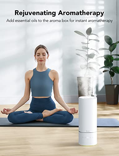 Govee 6L Smart WiFi Humidifiers for Bedroom Large Room Plants, Top Fill Cool Mist Humidifier with App Control, Auto Mode with Sensor, Essential Oil Diffusers and Night Light, Works with Alexa