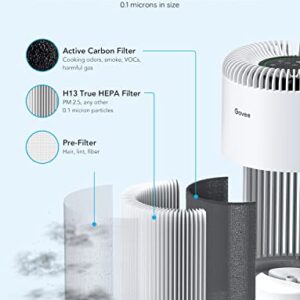Govee Air Purifiers Pro for Home Large Room up to 1837ft² with PM2.5 Sensor, WiFi Smart Home Air Purifier Large Room, H13 True Hepa Air Purifier for Smoke, Pet Hair, Odors, 24dB Air Cleaner, Auto Mode