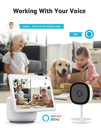 LaView 3MP Cameras for Home Security,2K Indoor Security Camera for Baby/Elder/Pet with Clear Night Vision,24/7 Live Video,Motion Detection,2 Way Audio,US Cloud/SD Card Storage,Compatible with Alexa