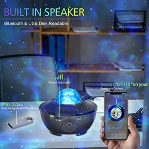 Galaxy Projector, Star Projector with Bluetooth Speaker, Galaxy Night Light Projector with Remote Control Compatible with Alexa & Google for Bedroom, Room Decor, Home Theatre, Adults & Kids