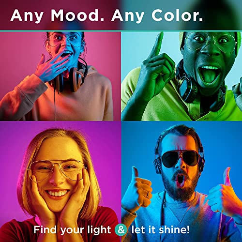 iHome Spectra Smart Multicolor Light Bulb, A21 Tunable Dimmable Ultra-Bright Color Bulb, 1600 Lumens, 15W, 100W Equivalent, WiFi Smart Bulb, Compatible with Alexa and Google Home, 2 Pack