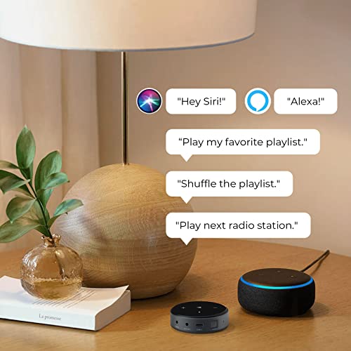 Wiim Mini Airplay 2 Music Streamer, WiFi & Bluetooth Multiroom/Multizone Audio Receiver Within Spotify/Tidal Connect & 192khz/24bit Hi-Res Audio, Works with Siri & Alexa Voice Assistant.