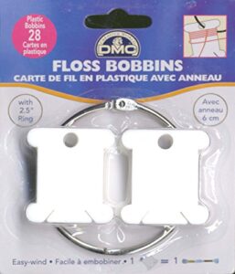 dmc plastic floss bobbins, 28/pkg