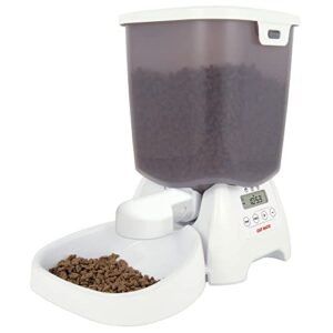 cat mate c3000 automatic dry food 3-meal feeder, bpa free for cats & small dogs