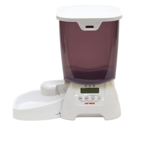 Cat Mate C3000 Automatic Dry Food 3-Meal Feeder, BPA Free for Cats & Small Dogs