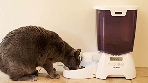 Cat Mate C3000 Automatic Dry Food 3-Meal Feeder, BPA Free for Cats & Small Dogs