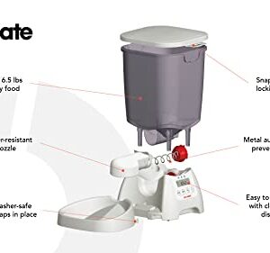 Cat Mate C3000 Automatic Dry Food 3-Meal Feeder, BPA Free for Cats & Small Dogs