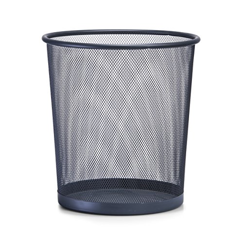 Zeller 17740 26 x 28 cm Waste-Paper Basket Mesh Coal