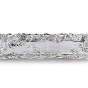 Arthur Court Designs Aluminum Butterfly Oblong Tray 18.5 inch x 6 inch