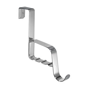 idesign forma over the door, valet hook for coats, hats, robes, towels, with slots for clothes hangers – 1 hook, brushed stainless steel