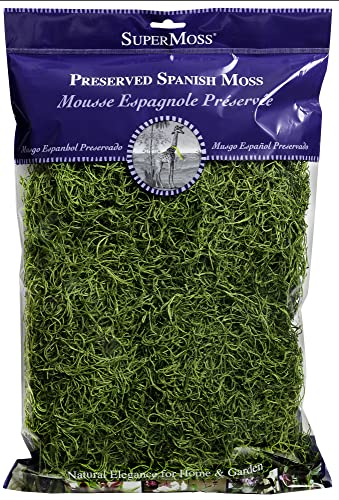 SuperMoss (26912) Spanish Moss Preserved, Grass, 8oz (200 cubic inch)