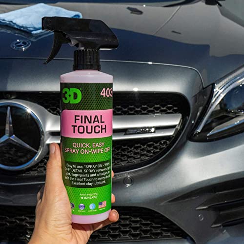 3D Final Touch Quick Detail Spray - Easy Spray On, Wipe Off Showroom Shine 16oz.