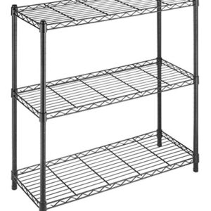 Whitmor Supreme Leveling Feet 350 Capacity Per Shelf Adjustable Shelves, 3 Tier, Black