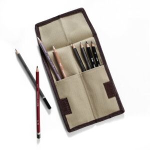 Derwent Pencil Case, Canvas Wrap Pencil Holder, Holds up to 12 Pencils (2300671)