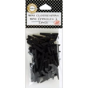 mini clothespin 25-pack: black