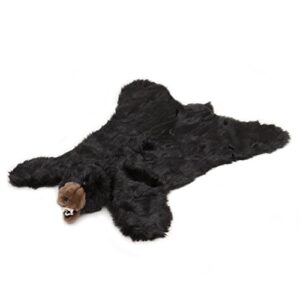 carstens plush black bear animal rug, large