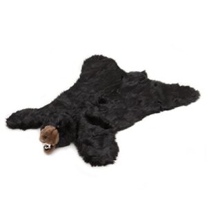 Carstens Plush Black Bear Animal Rug, Large