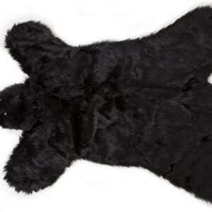 Carstens Plush Black Bear Animal Rug, Large