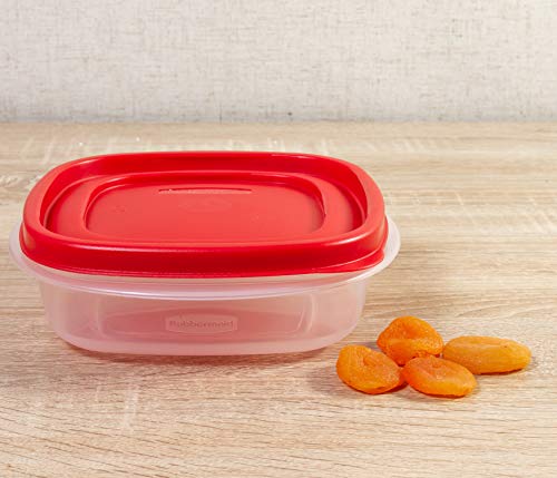 Rubbermaid Easy Find Lids Food Storage Containers, Racer Red, Set of 24 7J98