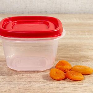 Rubbermaid Easy Find Lids Food Storage Containers, Racer Red, Set of 24 7J98