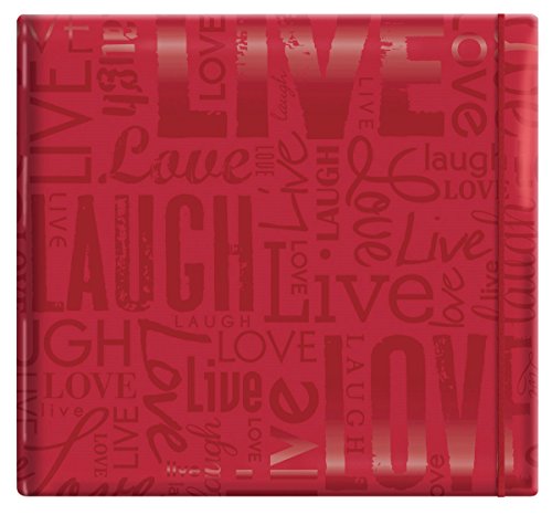 MBI Gloss Post Bound Album 12"X12"-Live, Love & Laugh Red -848115