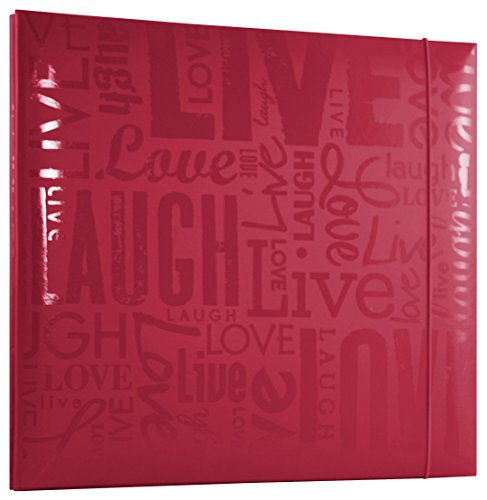 MBI Gloss Post Bound Album 12"X12"-Live, Love & Laugh Red -848115