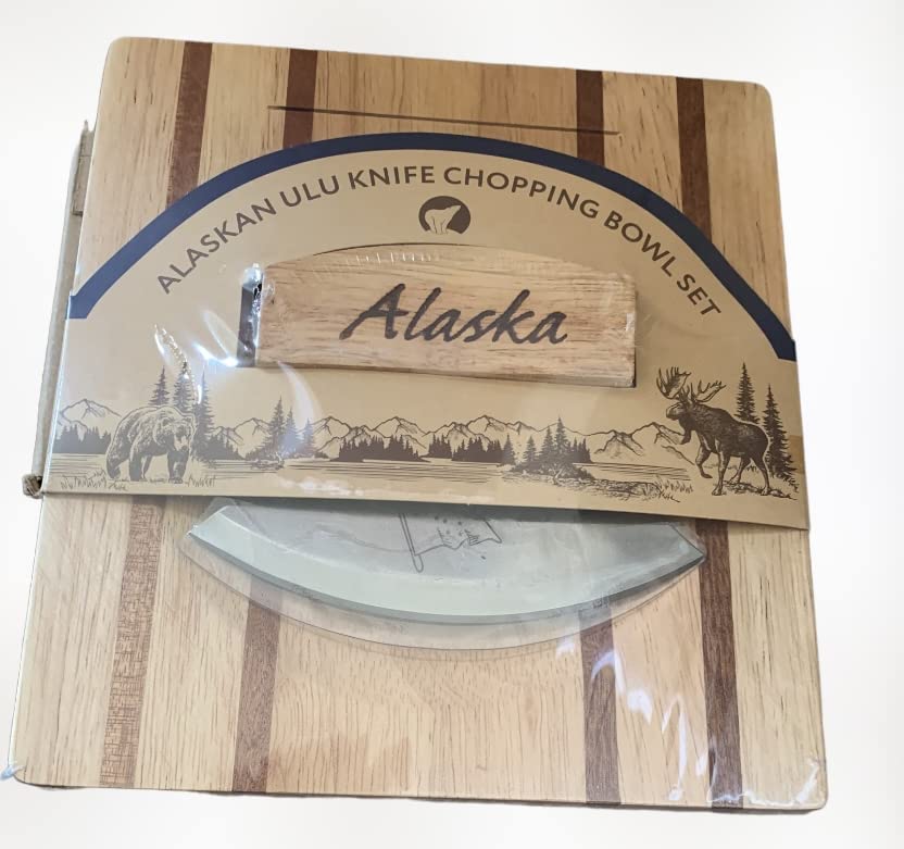 Alaska Ulu Knife and Chopping Bowl Set