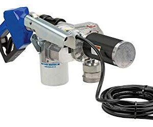 GPI M-180S Fuel Transfer Pump with Filter Kit, 18 GPM, 12-VDC, Automatic Shut-Off Nozzle, 12' Hose, 18' Power Cord (110612-02)