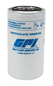 gpi p-18-10-1 particulate filter, 18 gpm (67l/min), 10 micron, 1-12 unf (gpi genuine accessory 129300-01)