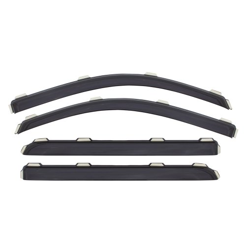 Auto Ventshade [AVS] In-Channel Ventvisor / Rain Guards | Smoke Color, 4 pc | 194853 | Fits 2000 - 2004 Dodge Dakota Crew Cab