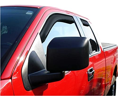 Auto Ventshade [AVS] In-Channel Ventvisor | Smoke Color, 4 Piece Set | 194738 | Fits 2004 - 2014 Ford F-150 SuperCab