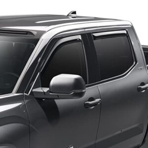 Auto Ventshade [AVS] In-Channel Ventvisor / Rain Guards | Smoke Color, 4 pc | 194133 | Fits 2004 - 2010 Isuzu D-Max Double Cab, 2004 - 2012 Chevrolet/GMC Colorado/Canyon Crew Cab