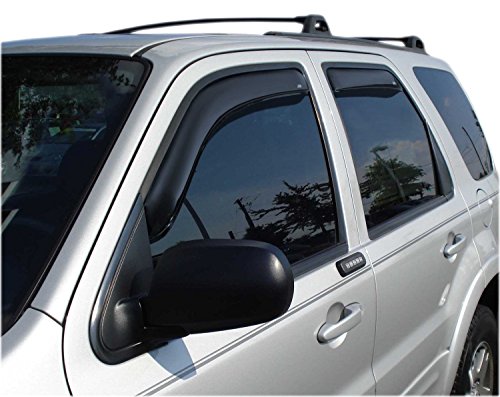 Auto Ventshade [AVS] In-Channel Ventvisor / Rain Guards | Smoke, 4 pc | 194059 | Fits 2001 - 2012 Ford Escape, (05-07 Hybrid Models) 2005 - 2011 Mercury Mariner