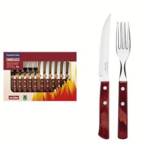 tramontina 12-pieces barbecue set 6 knives 6 forks
