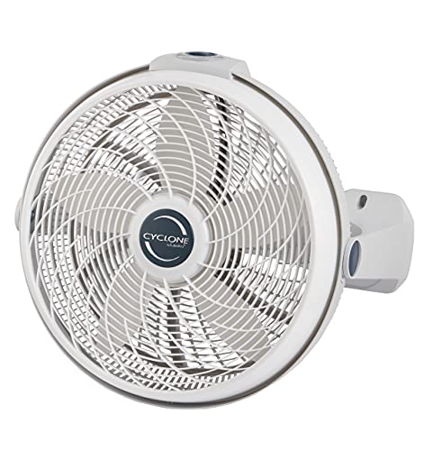 Lasko 3520 20 Inch 3-Speed Cyclone Air Circulator Home Fan, White