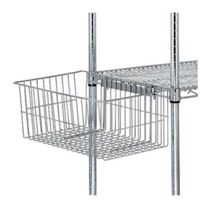 quantum storage systems ub10 utility basket for wire shelving units, chrome finish, 7-5/8″ height x 11-1/4″ width x 18-7/8″ depth