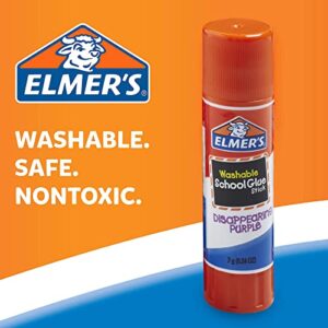 Elmer's Disappearing Purple School Glue Sticks, 0.24 oz Each, 4 Sticks per Pack (E543)