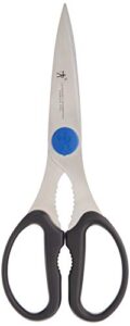 henckels heavy duty kitchen shears that come apart, dishwasher safe, black, stainless steel, blue 10.25-inch