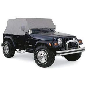rampage waterproof cab cover with door flaps | grey | 1161 | fits 1992-2006 jeep wrangler