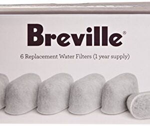 Breville BWF100 Single Cup Brewer Replacement Charcoal Filters White