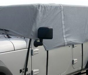 Rampage 4-Layer Breathable Cab Cover | Fits Over Installed Top, Grey | 1264 | Fits 2007-2018 Jeep Wrangler Unlimited 4-Door