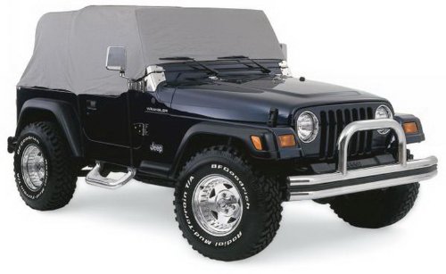 Rampage 4-Layer Breathable Cab Cover | Fits Over Installed Top, Grey | 1261 | Fits 1976 - 2006 Jeep Wrangler