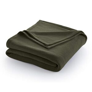 martex super soft fleece blanket – twin, warm, lightweight, pet-friendly, throw for home bed, sofa & dorm – basil