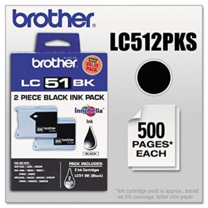 brother lc51bks – black ink cartridge 2 pack