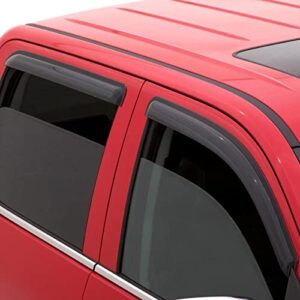 auto ventshade [avs] ventvisor / rain guards | outside mount, smoke color, 4 pc | 94249 | fits 2007 – 2018 jeep wrangler (jk) unlimited